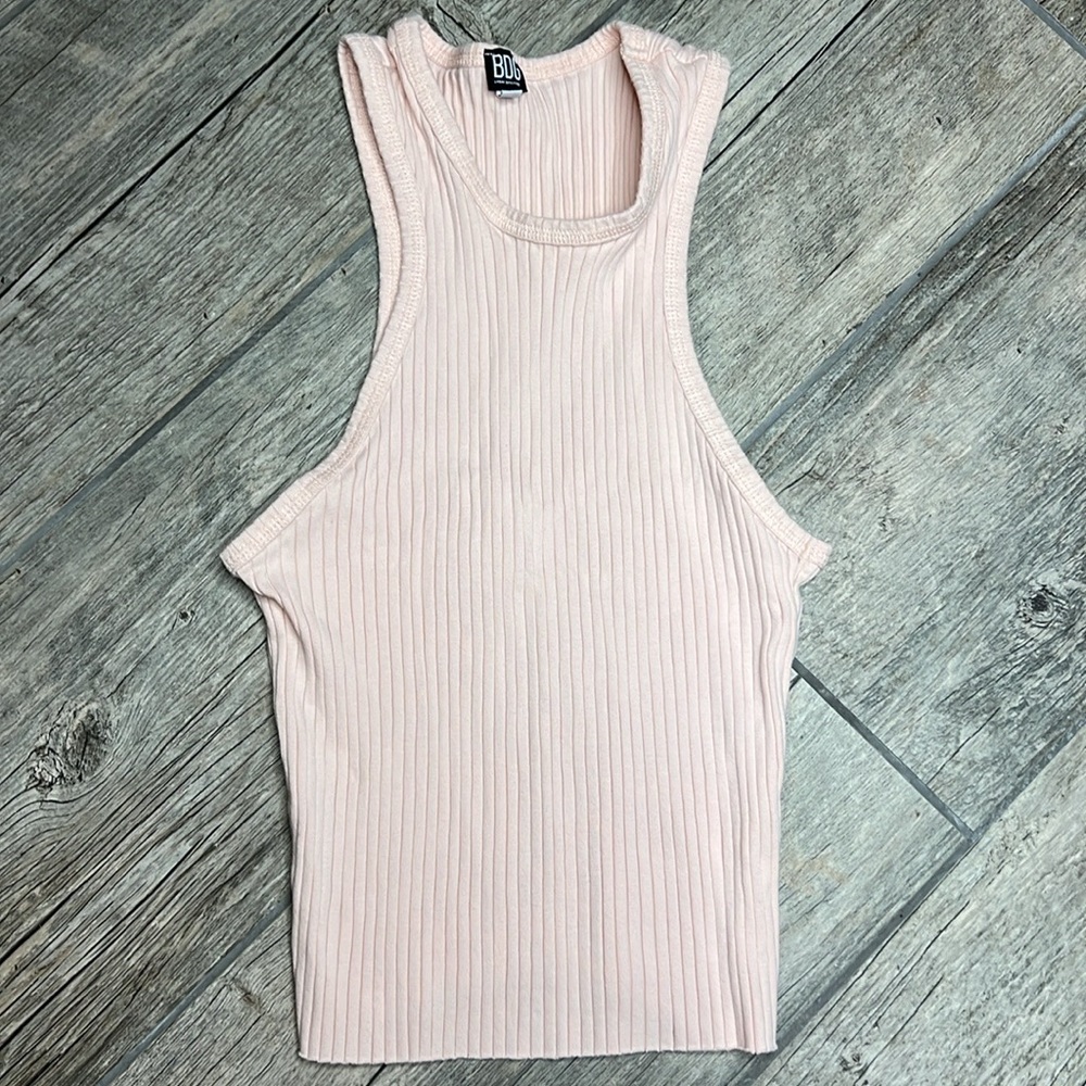BDG Ribbed Tank, light pink - L